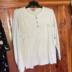 Men's White Henley Shirt